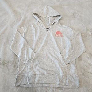 Hurley Gray Hoodie with Pink Logo